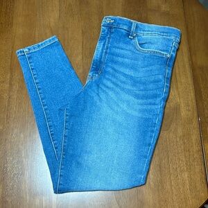 NINE WEST STRETCH BLUE JEANS HIGH RISE PERFECT SKINNY 14